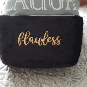 Plush makeup bag